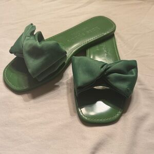 Kate Spade Emerald Bow Sandals
